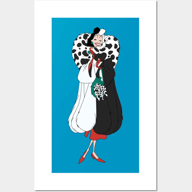 Cruella De Vil Wall Art by Megan Olivia